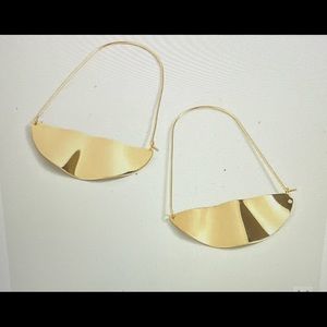 J. Crew Half Circle Swing Hoop Earrings
